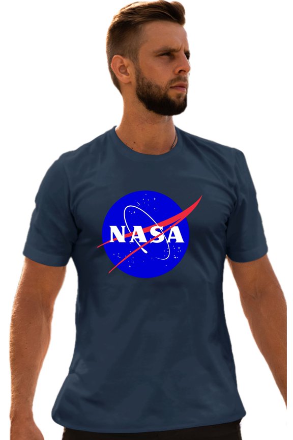 Adult Blue NASA Logo T-Shirt