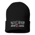 thumbnail image 1 of Adult Boat Hair Don't Care Embroidered Cuffed Knit Beanie Cap, 1 of 1