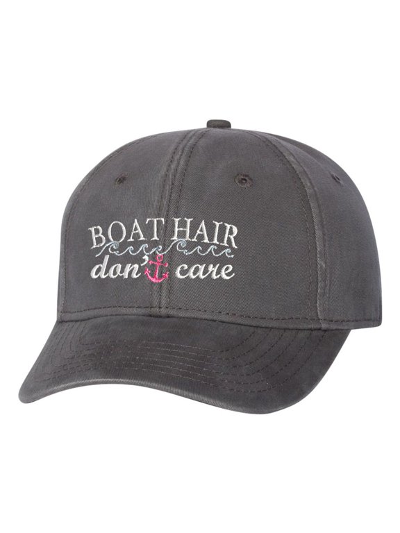 Adult Boat Hair Don't Care Embroidered Dad Hat Structured Cap