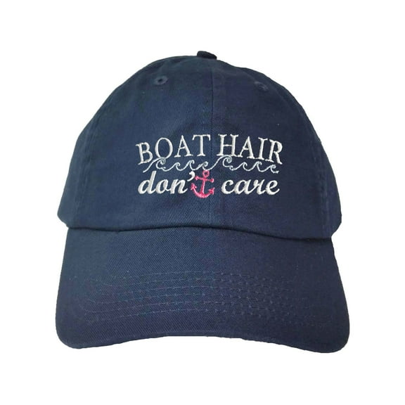 Adult Boat Hair Don't Care Embroidered Dad Hat