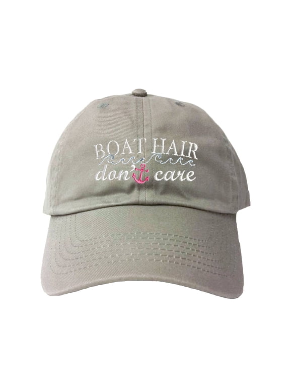 Adult Boat Hair Don't Care Embroidered Dad Hat