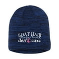 thumbnail image 1 of Adult Boat Hair Don't Care Embroidered Marled Knit Beanie Cap, 1 of 1