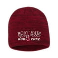 thumbnail image 1 of Adult Boat Hair Don't Care Embroidered Marled Knit Beanie Cap, 1 of 1