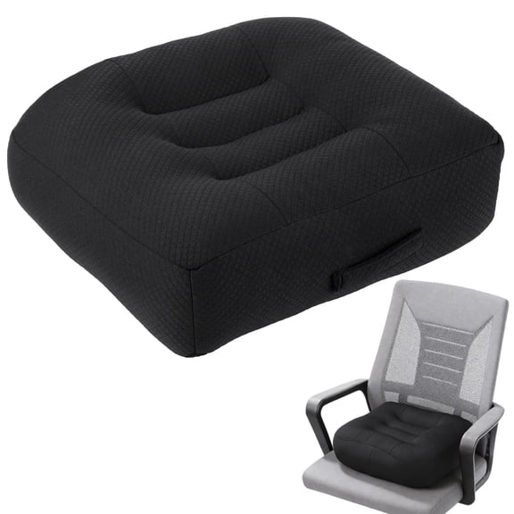 Adult Booster Seat Cushion, 4.7 in Thick Car Seat Cushion for Short People, Breathable Fabric, PP Cotton Filling, Non-Slip Heightening Seat Pad with Handle for Office Chair, Home, Wheelchair