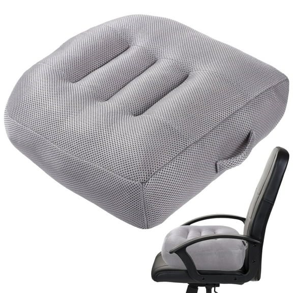 Adult Booster Seat Cushion, 4.7 in Thick Car Seat Cushion for Short People, Breathable Fabric, PP Cotton Filling, Non-Slip Heightening Seat Pad with Handle for Office Chair, Home, Wheelchair