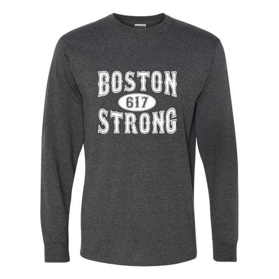 Adult Boston Strong 617 Long Sleeve T-Shirt