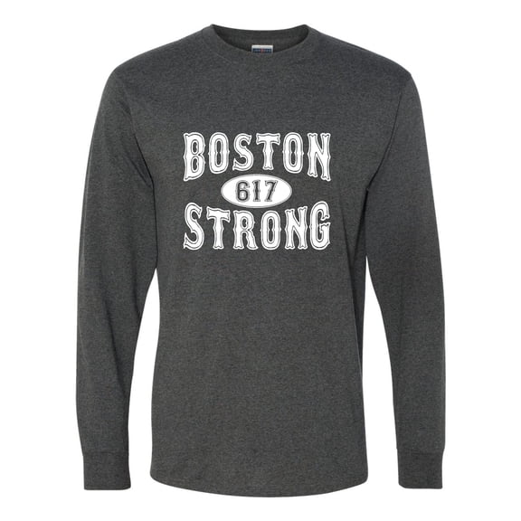 Adult Boston Strong 617 Long Sleeve T-Shirt
