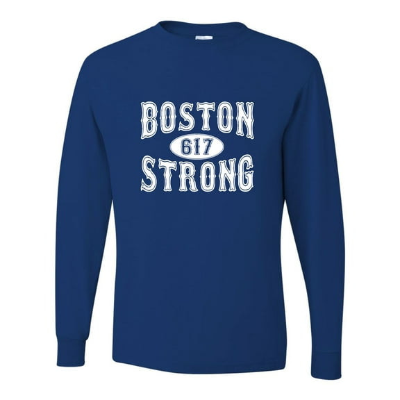 Adult Boston Strong 617 Long Sleeve T-Shirt