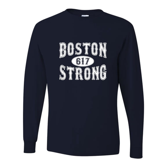 Adult Boston Strong 617 Long Sleeve T-Shirt