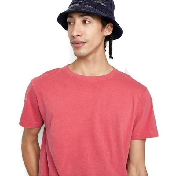 Adult Botanical Dyed Short Sleeve T-Shirt , Red, Unisex Eco Friendly, Size XXL