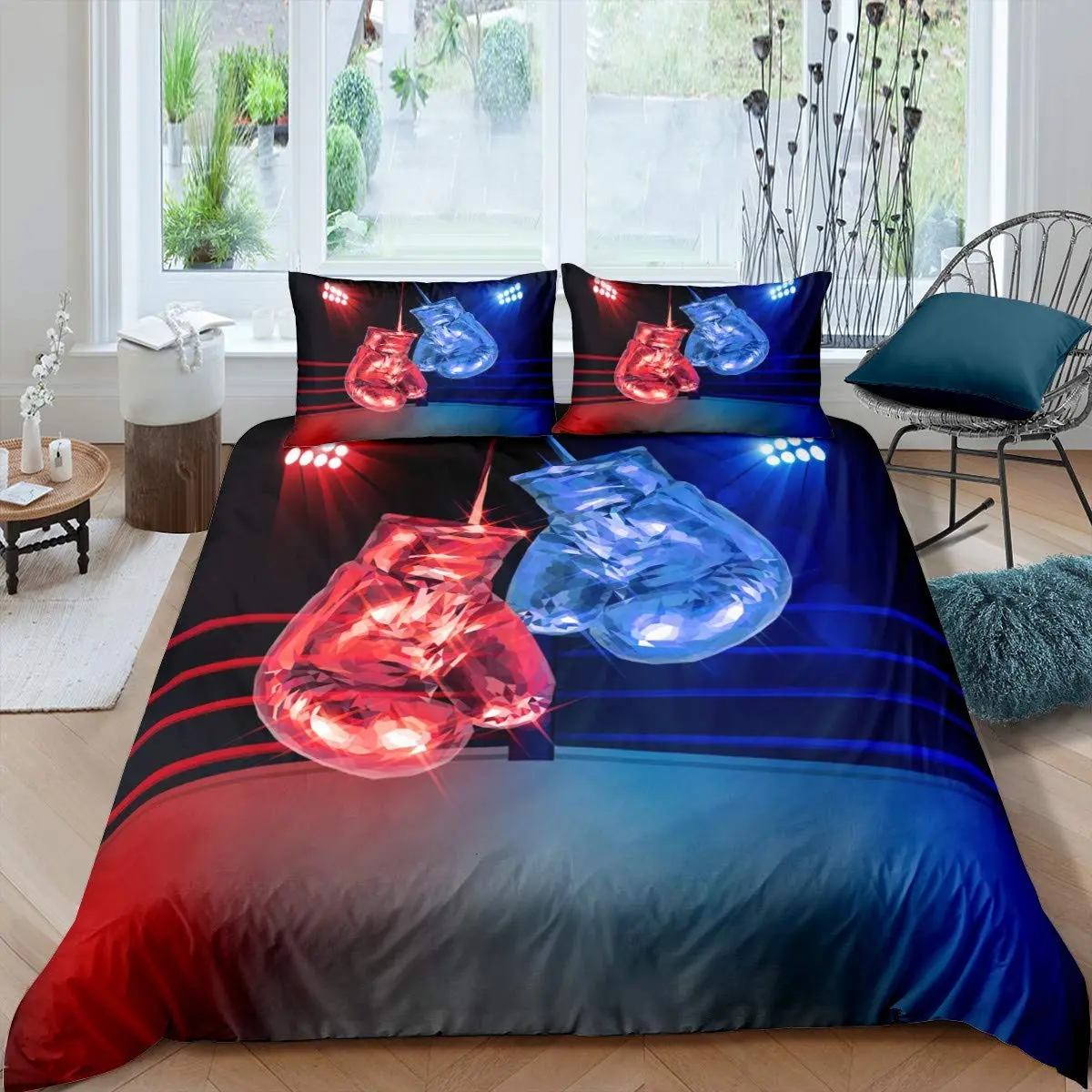 Adult Boxing Duvet Cover Set Sports Games Theme Bedding Sets Boxing