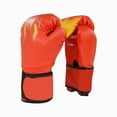 thumbnail image 1 of Adult Boxing Gloves, Leather Training Sparring Mitts with Hand Wraps for Men Women, High Impact Protection, Breathable Design, Unisex Fitness Gear, 1 of 7