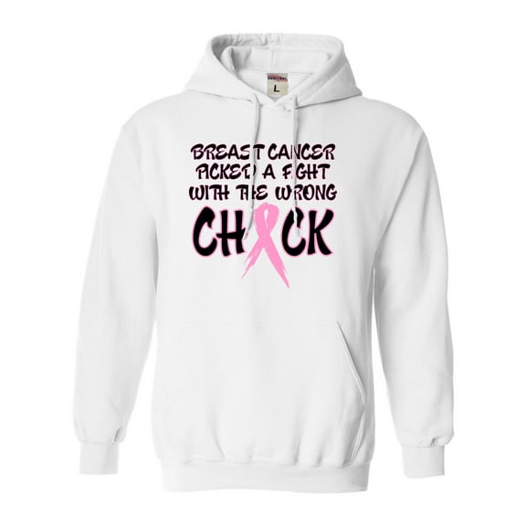 Adult Breast Cancer Picked A Fight With The Wrong Chick Sweatshirt Hoodie