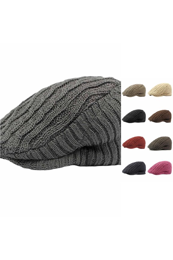 Adult British Style Woolen Beret Autumn and Winter Knitted Cap with for Warmth Baseball Cap Casual Forward Cap Gaiter Visors Shades Elastic Visors for Women Ladies Visor Hats Should It Scarf