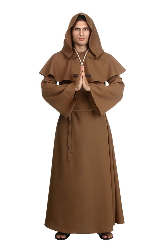 Adult Brown Monk Robe Costume