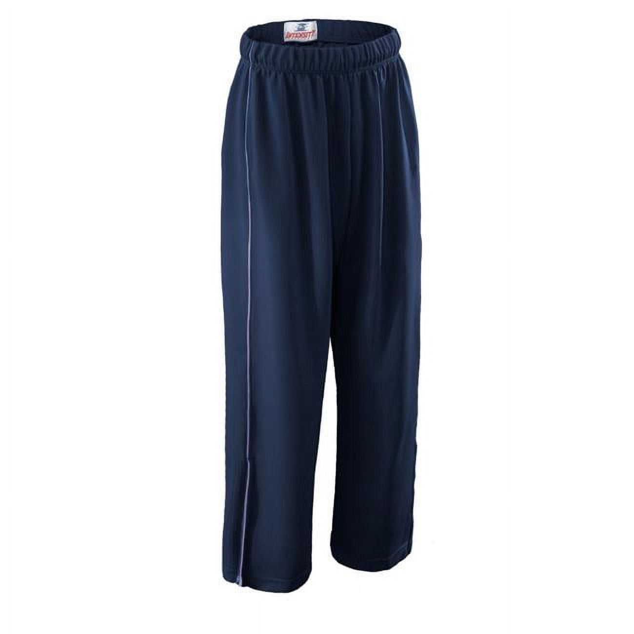 Adult Brushed Tri Warmup Pant, Navy Medium