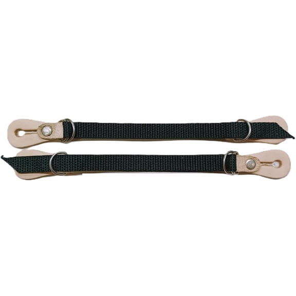 Adult Bull Riding Black Nylon Heel Spur Straps 5/8" x 15" - EPT Brand