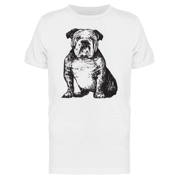 Adult Bulldog Ink Style T-Shirt Men -Image by Shutterstock, Male Medium