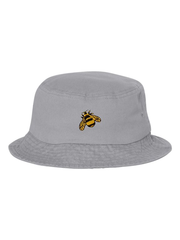 Adult Bumble Bee Embroidered Bucket Cap Dad Hat