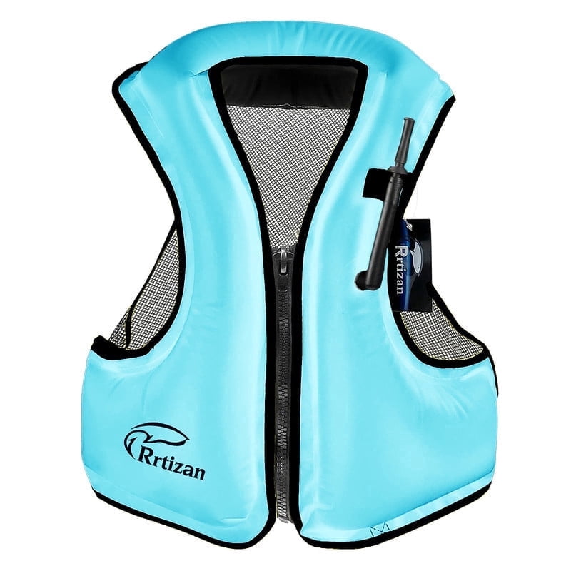 Adult Buoyancy Vest Life Jacket PFD, High Buoyancy, Adjustable Straps, Lightweight & Comfortable, Quick-Drying, Unisex for Boating Fishing Kayaking Swimming Water Sports Blue