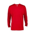 thumbnail image 1 of Adult CVC Long Sleeve Crew Neck T-Shirt, Red - Small, 1 of 1