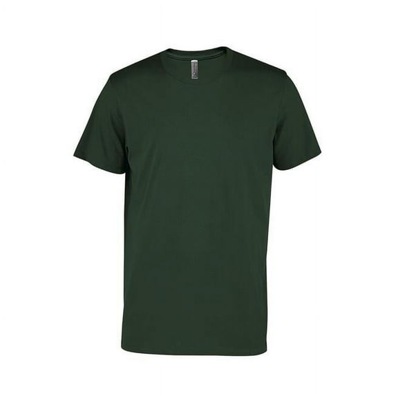 Adult CVC Short Sleeve Crew Neck T-Shirt, Forest Green - Small