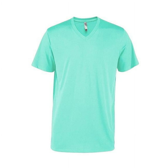 Adult CVC Short Sleeve V-Neck T-Shirt, Celadon - Large