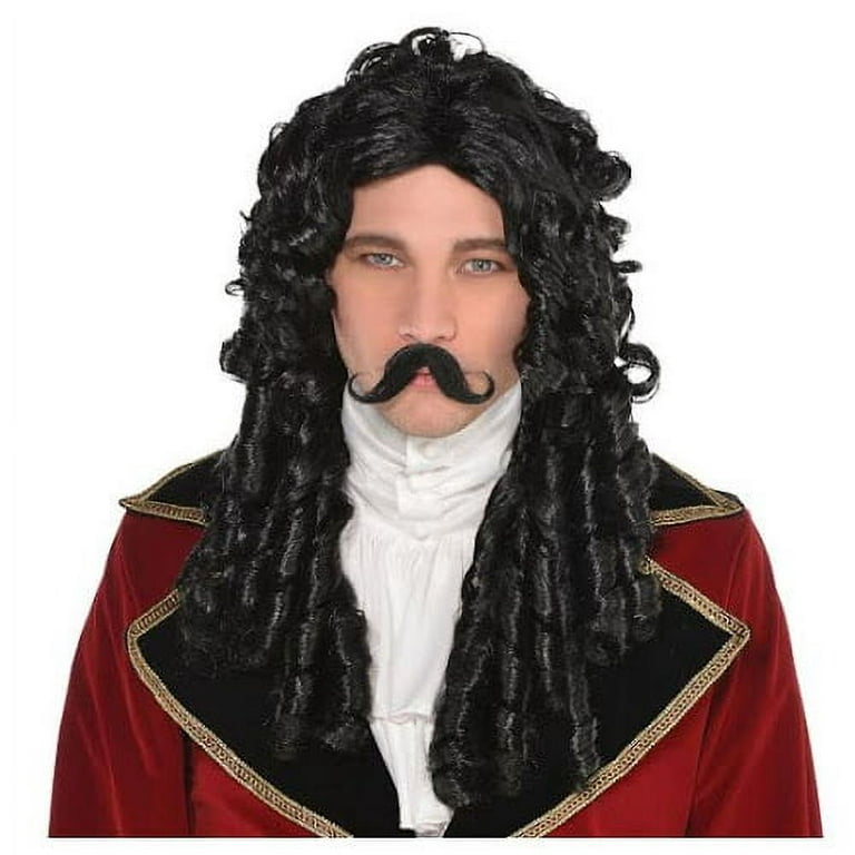 Adult Captain Hook Wig & Moustache