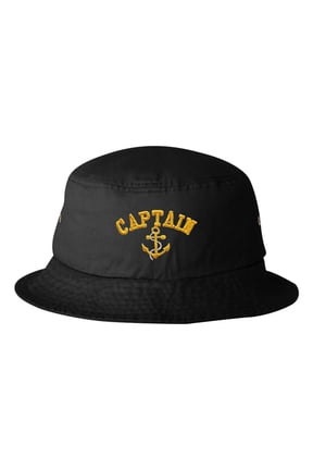 Adult Captain With Anchor Embroidered Bucket Cap Dad Hat