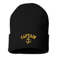 thumbnail image 1 of Adult Captain With Anchor Embroidered Cuffed Knit Beanie Cap, 1 of 1