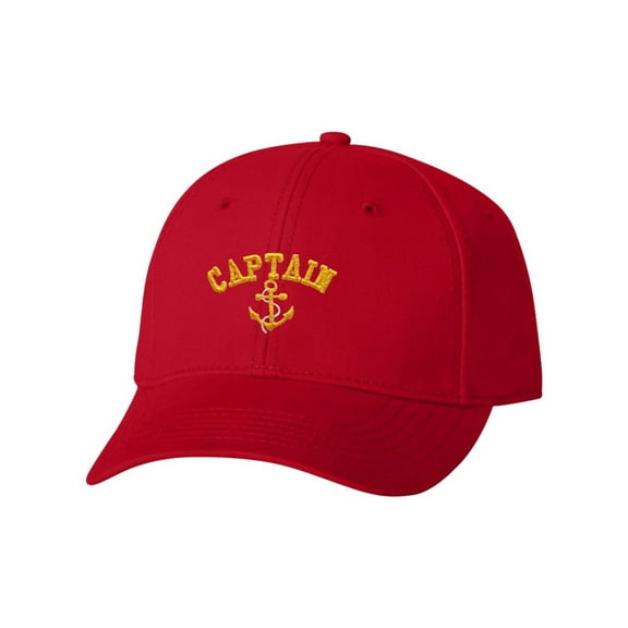 Adult Captain With Anchor Embroidered Dad Hat Structured Cap