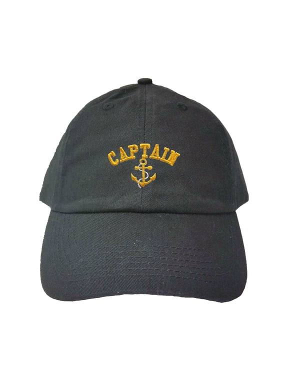 Adult Captain With Anchor Embroidered Dad Hat