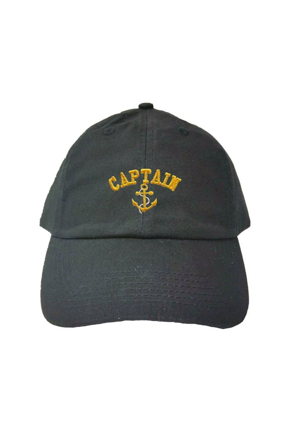 Adult Captain With Anchor Embroidered Dad Hat