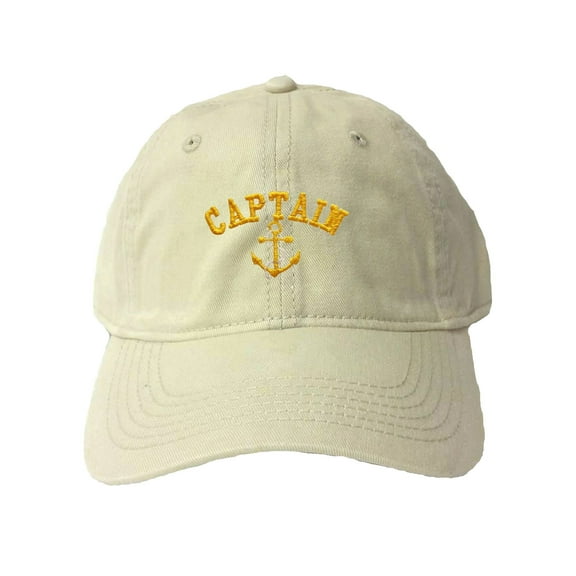 Adult Captain With Anchor Embroidered Deluxe Dad Hat