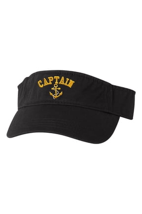Adult Captain With Anchor Embroidered Visor Dad Hat