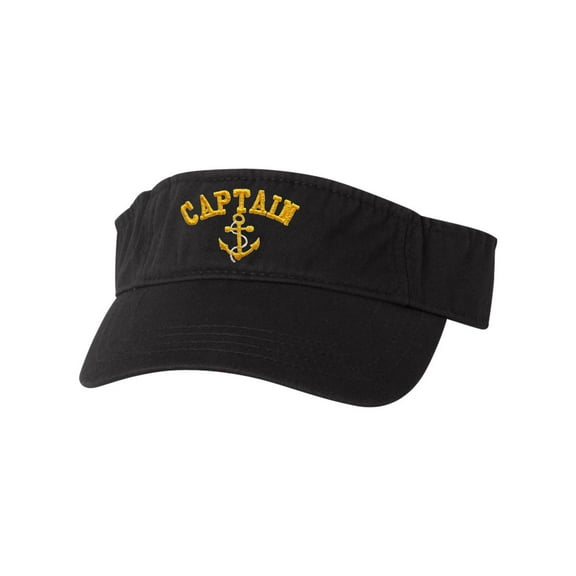 Adult Captain With Anchor Embroidered Visor Dad Hat