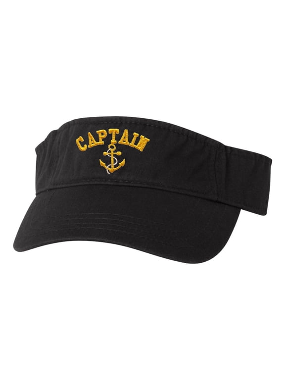 Adult Captain With Anchor Embroidered Visor Dad Hat