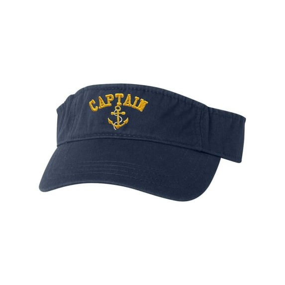 Adult Captain With Anchor Embroidered Visor Dad Hat