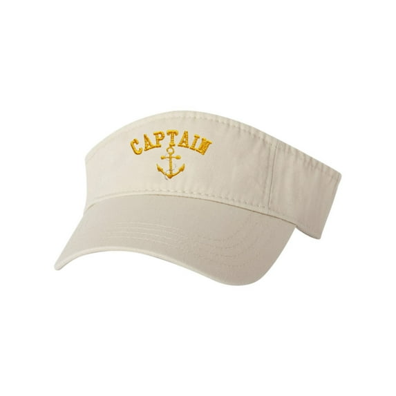 Adult Captain With Anchor Embroidered Visor Dad Hat