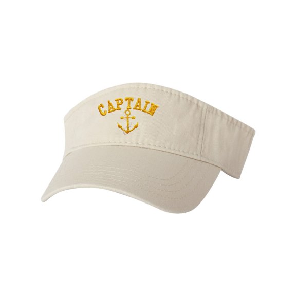 Adult Captain With Anchor Embroidered Visor Dad Hat