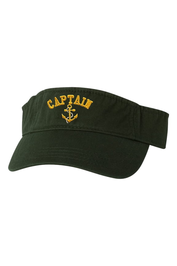 Adult Captain With Anchor Embroidered Visor Dad Hat