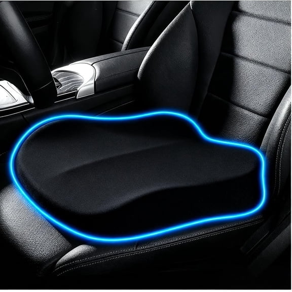Adult Car Booster Seat Cushion, Car Seat Cushion for Driver,Non Slip Auto Seat Height Booster Mat with Washable Cover for Office Chair, Car(Black)