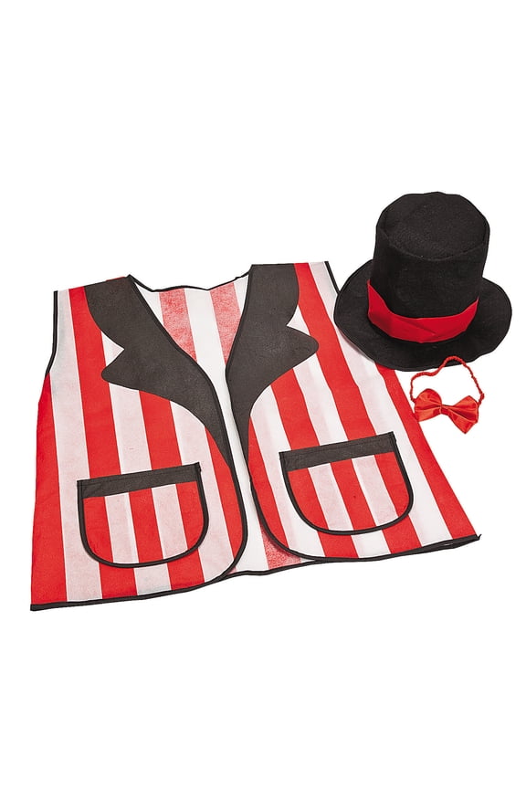 Adult Carnival Hat And Vest Set - Apparel Accessories - 3 Pieces