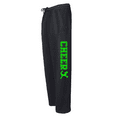 thumbnail image 1 of Adult Cheerleading Black Sweatpants (Neon Green, Adult Small), 1 of 1