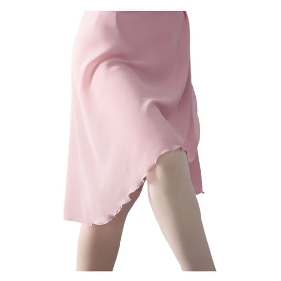 Adult Chiffon Lace Up Ballet Dance Skirt Ballerina Practice Knee Length Wrap Dancewear Women Skirts