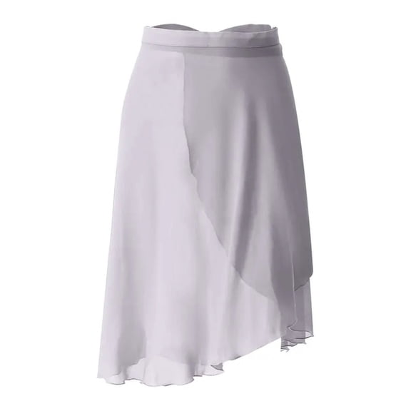 Adult Chiffon Lace Up Ballet Dance Skirt Ballerina Practice Knee Length Wrap Dancewear Women Skirts