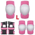 thumbnail image 1 of Adult/Child Knee Pad Elbow Pads Guards Protective Gear Set for Roller Skates Bike Skateboard Inline Skatings Scooter Riding Sports, Pink L, 1 of 5