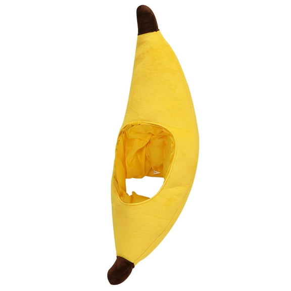 Adult Children Banana Head Novelty Hat 54cm Funny Yellow Banana Hat Festival Fruit Headgear Photo Prop Headwear Unisex Fancy Dress Accessory For Men Women Pillow Satin Pillowcase Pillowcase Silk for