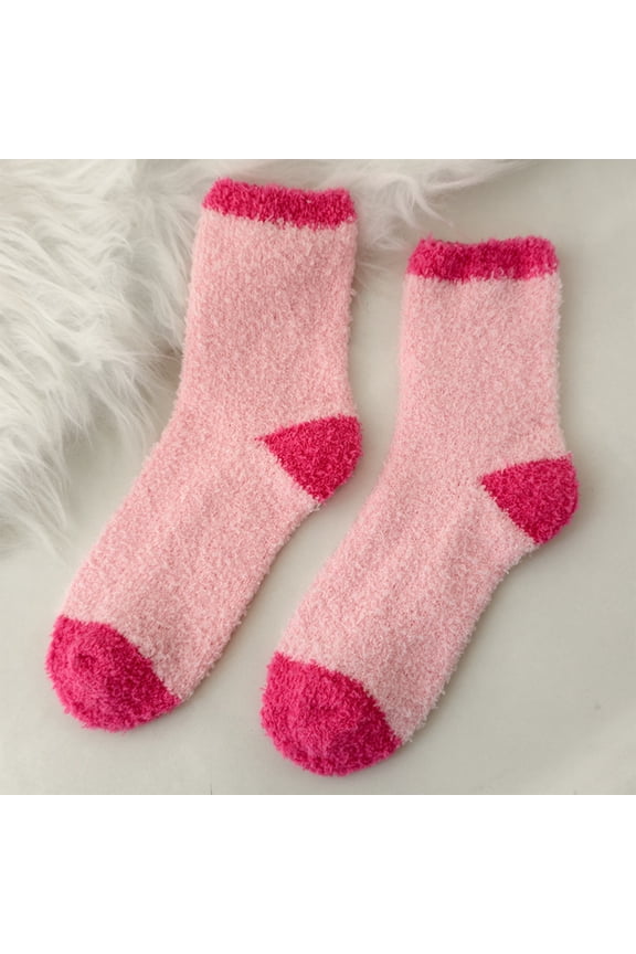 Adult Christmas Fuzzy Socks with Grips Warm Winter Cozy Fluffy Holiday Socks Xmas Tree Graphic Stocking Gifts, B