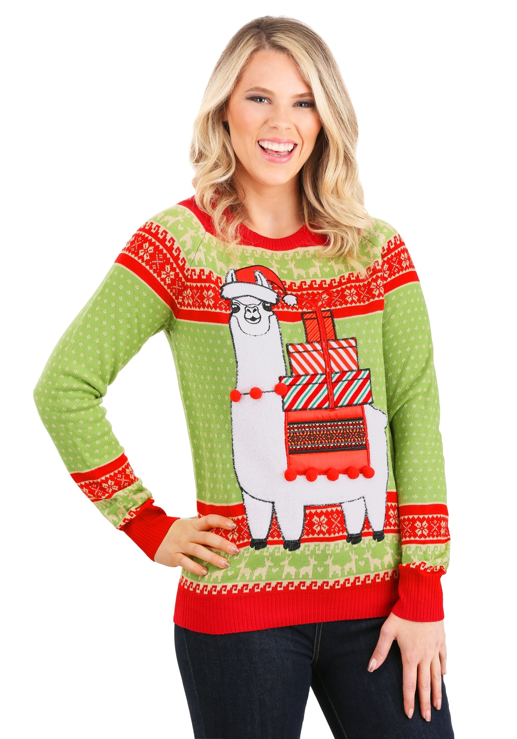 Walmart llama top christmas sweater
